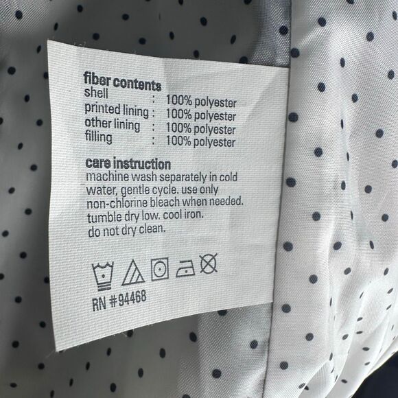 Esprit Black Quilted Button Front Hooded Jacket Size Small - Picture 4 of 11